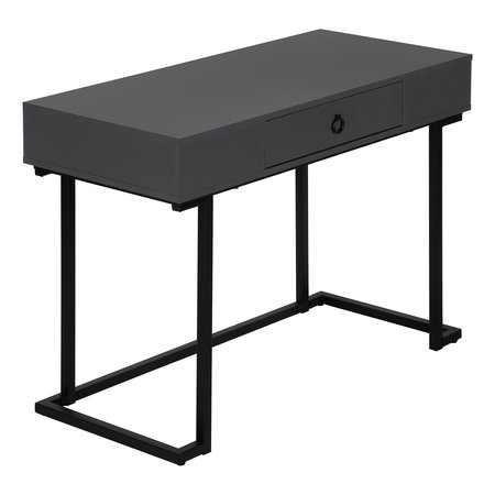 MONARCH SPECIALTIES Computer Desk, Home Office, Laptop, Storage Drawers, 42"L, Work, Metal, Laminate, Grey, Black I 7386